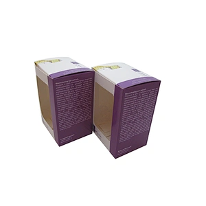Custom Personalized Art paper logo design printing packaging health care products vitamin paper box with window